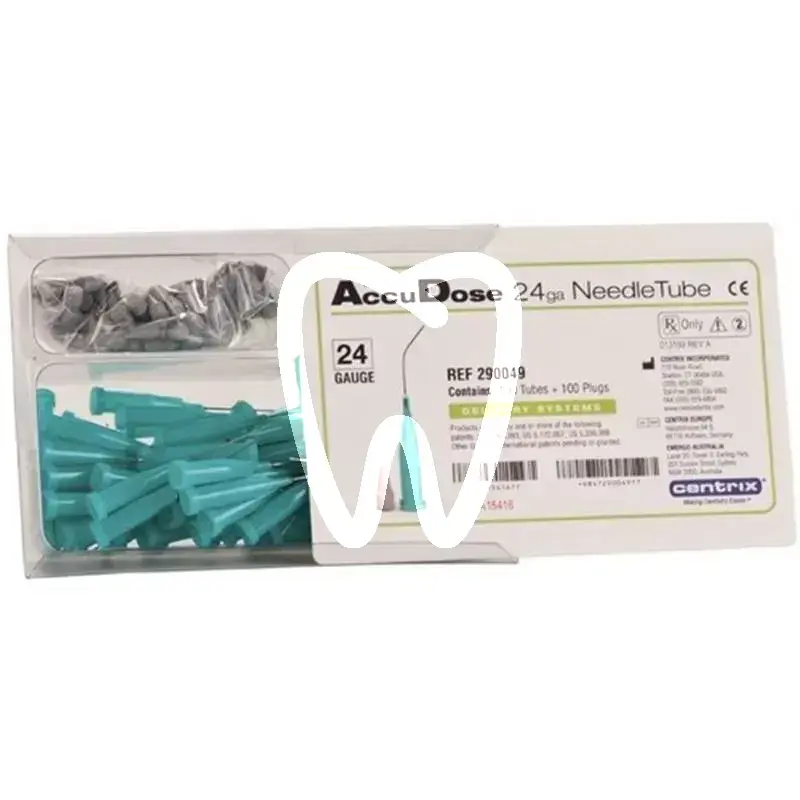 Accudose needle tube 24ga  100st composites et accessoires centrix