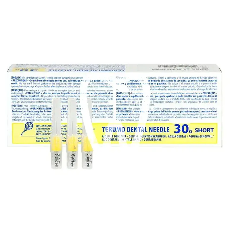 Aiguille d'injection 30xs/0,3x13 mm. x100 pcs. anesthésie terumo