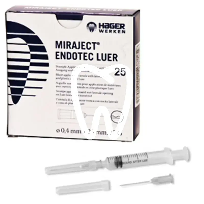 Aiguilles miraject endotec luer 0,4 x 25 mm gris usage unique hager&werken