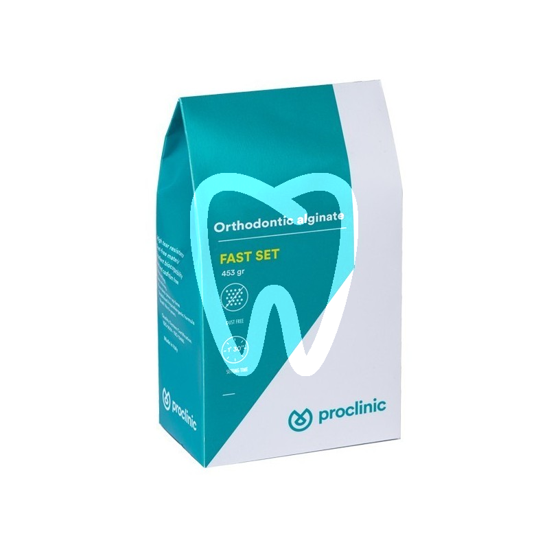 Alginate orthodontie prise rapide, sachet 453g matériaux d'empreinte proclinic