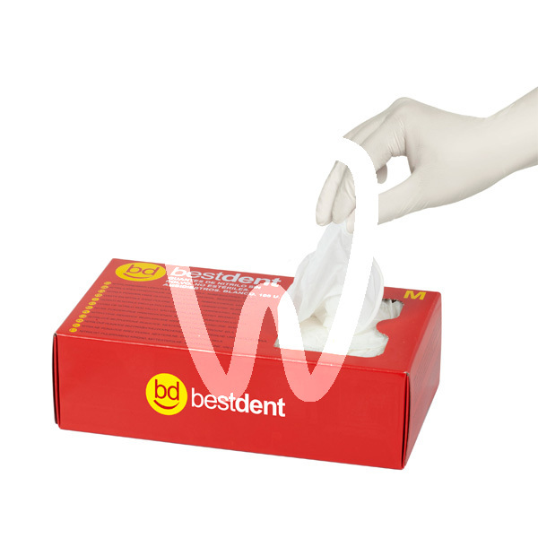 Bestdent – gants en nitrile blanc, sans poudre, 100 pièces usage unique bestdent