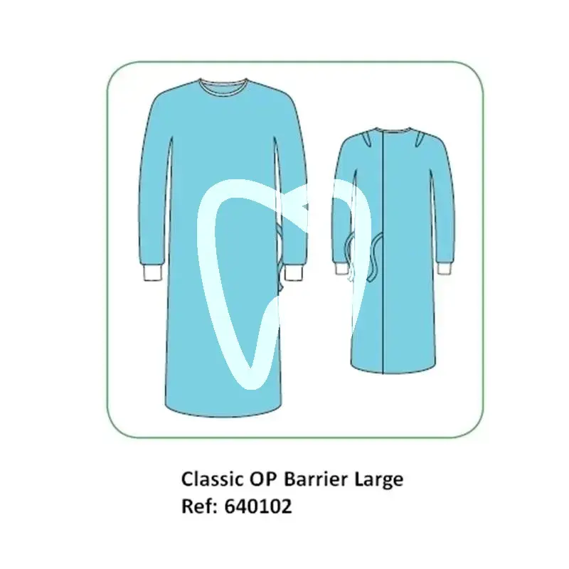 Blouse chirurgicale standard large x20pcs. chirurgie molnlycke