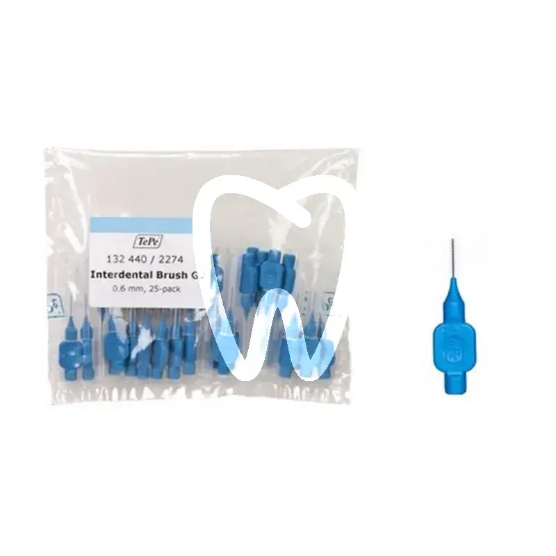 Brosse interdentaire 0,6 mm bleu 25pcs prévention tepe