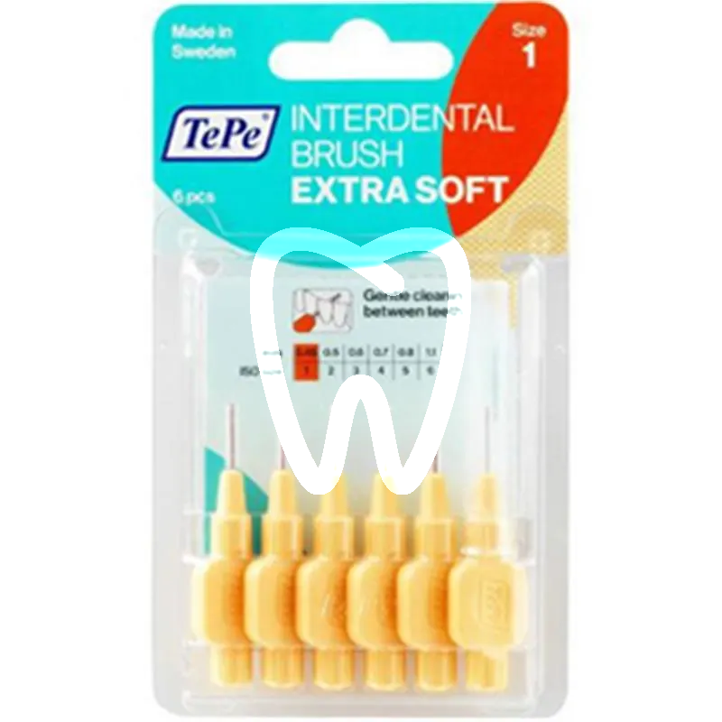 Brossette interd. extra soft 0,45mm orange, 6pcs prévention tepe