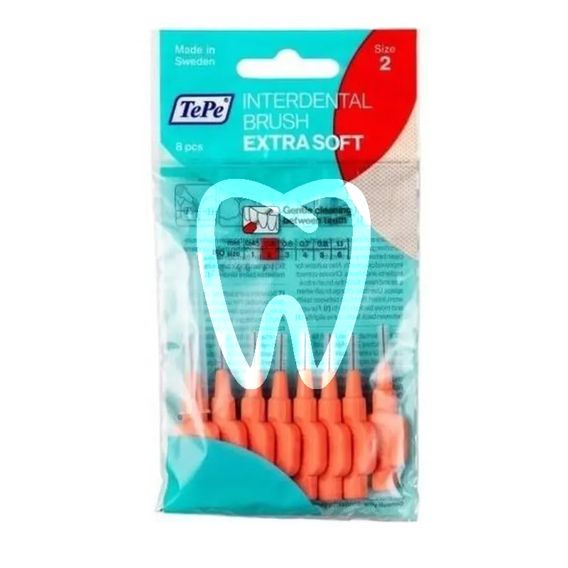 Brossette interd. extra soft 0,5mm rouge, 8pcs prévention tepe