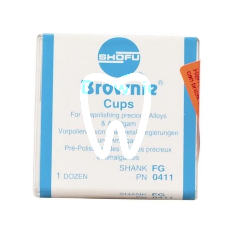 Brownie cupules fg, 12pcs matériel de polissage shofu