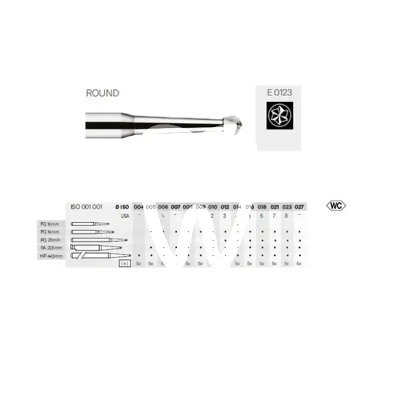 Carbide bur cavity round fg014 5st endodontie dentsply sirona