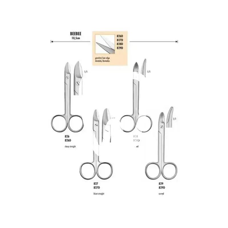 Ciseaux à couronne beebee droits 826 pcs instruments carl martin