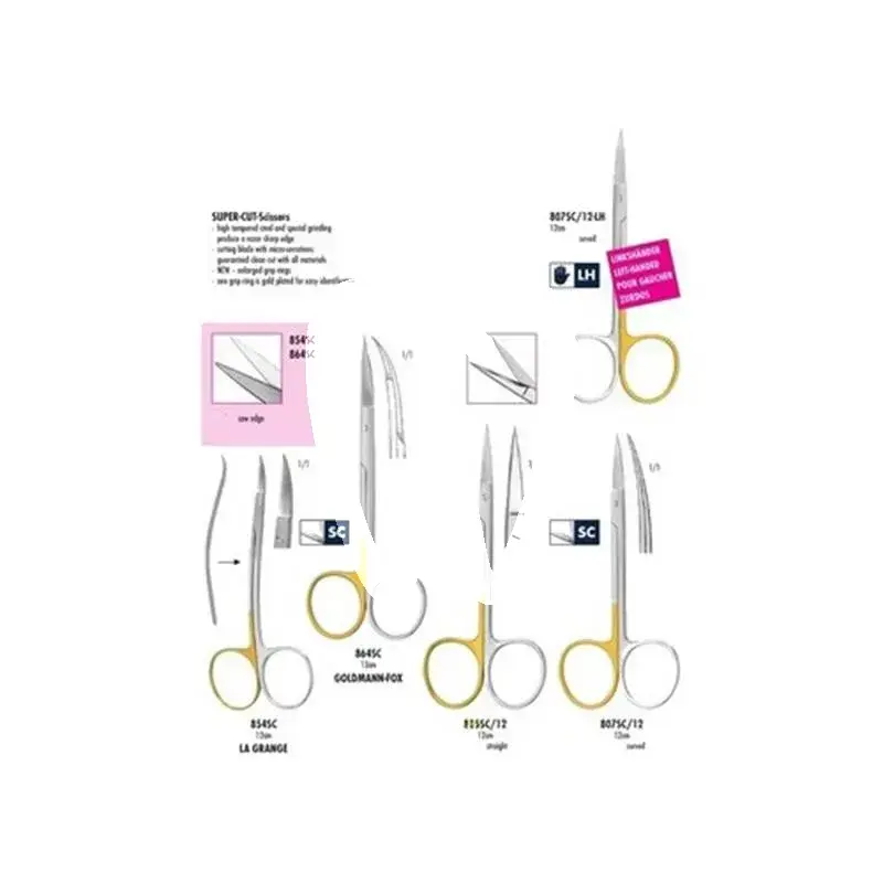 Ciseaux à gencive 807sc/12cm pcs instruments carl martin