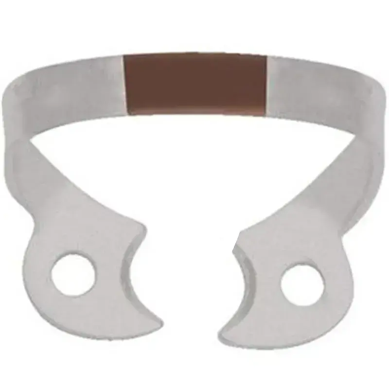 Clamp sans ailettes w2 premolaire et incisive marron digue hygenic