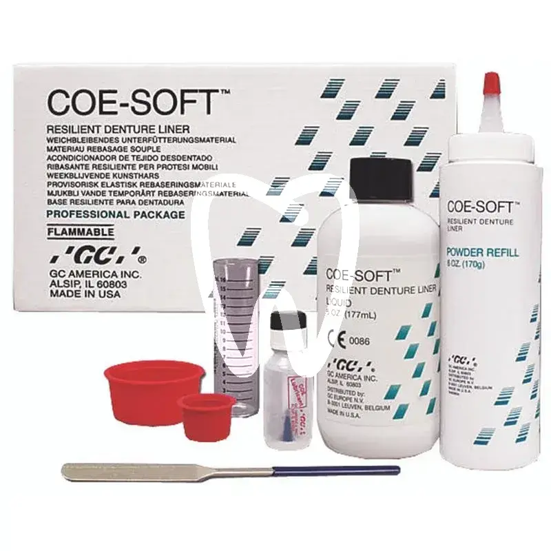 Coe soft denture liner 170g/177ml+acces. matériaux d'empreinte gc