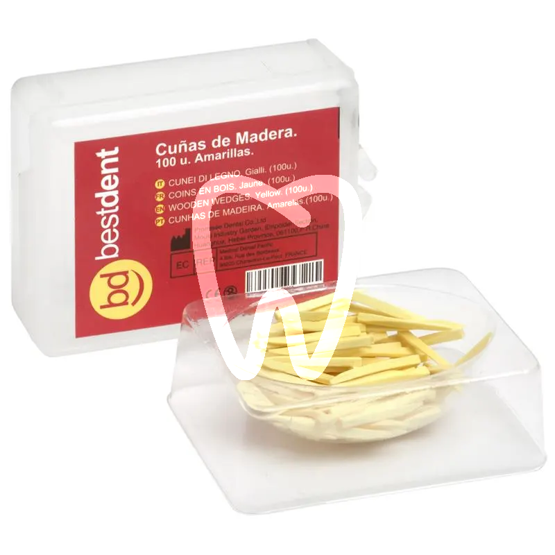 Coins interdentaires jaunes (100pcs) matrices et coins bestdent