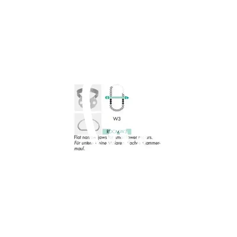 Crampon à digue w3 uk molar st digue hu friedy