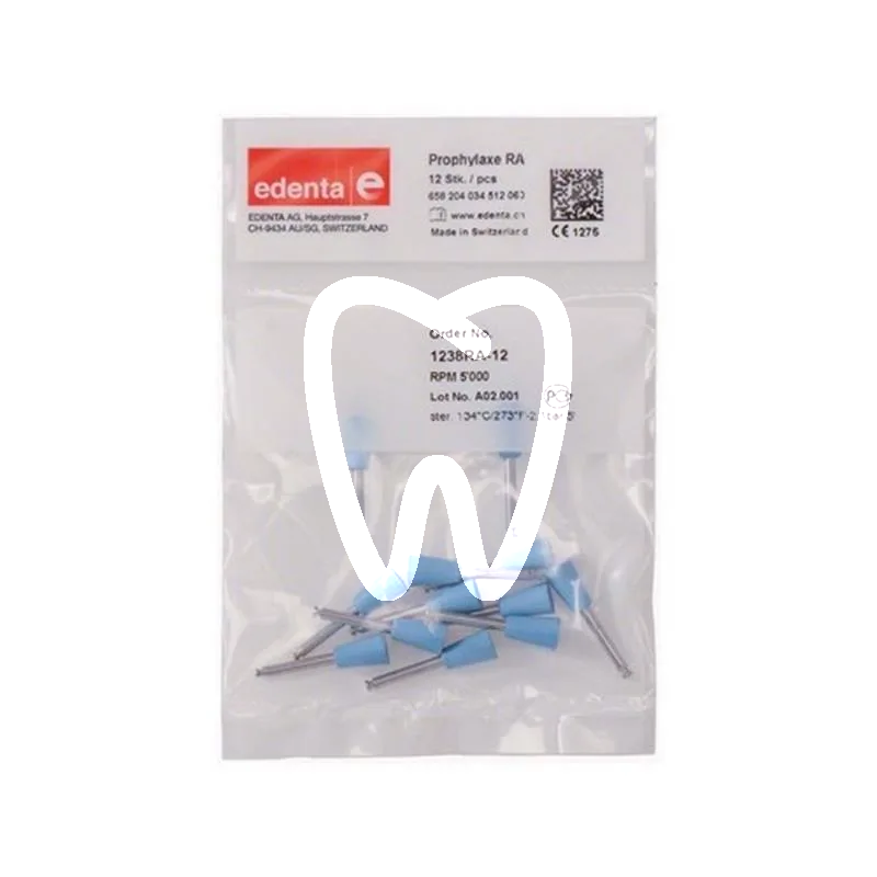 Cupule de polissage prophylaxielaxie #1238ra x12pcs matériel de polissage edenta