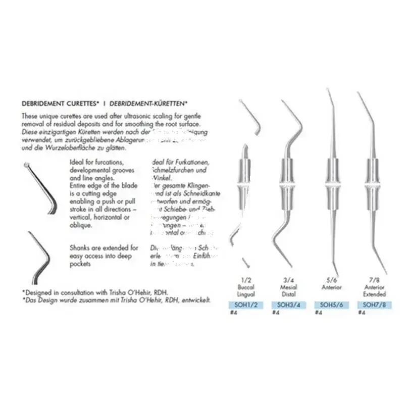 Curette 7/8 gr.4 o'hehir debridement instruments hu friedy