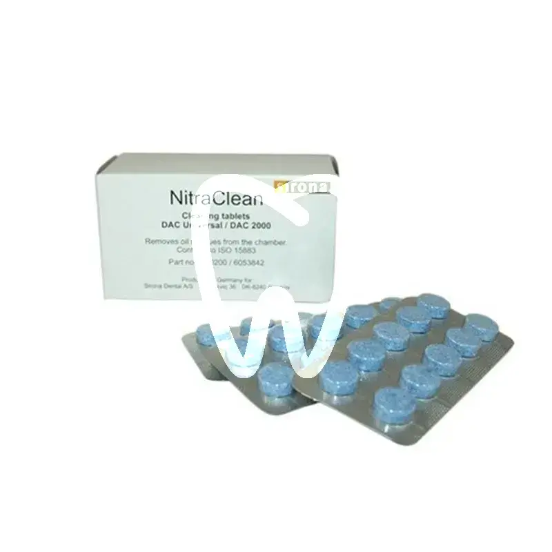 Dac tablettes nettoy. nitraclean, 50pcs nettoyage et désinfection dentsply sirona