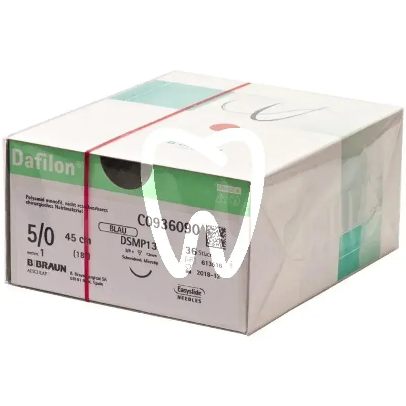 Dafilon bleu 5/0 dsmp13 45cm  36pcs chirurgie b.braun medical