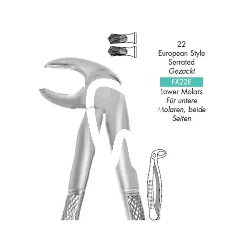 Davier 22 mat mâchoire inf. molaire pcs instruments hu friedy