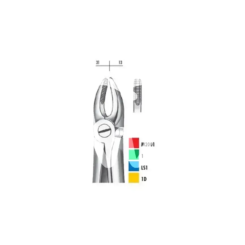 Davier e1 maxillaire incisives + canines pcs instruments carl martin
