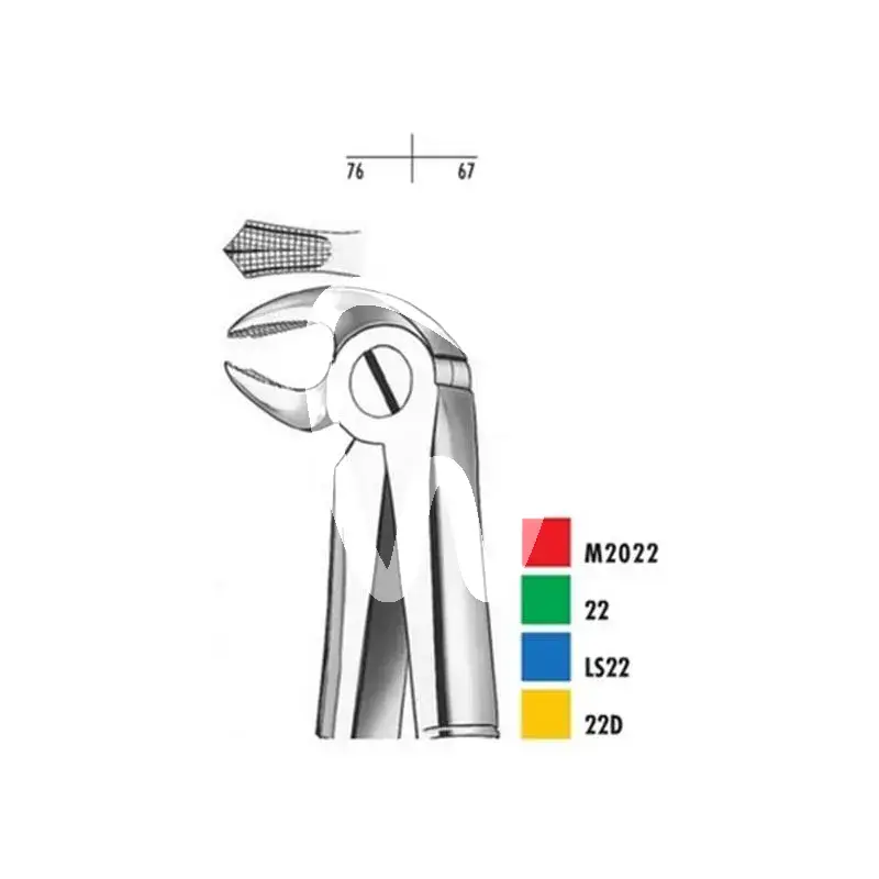Davier m2022 mâchoire supérieure incisives/canines selon büchs pcs instruments carl martin