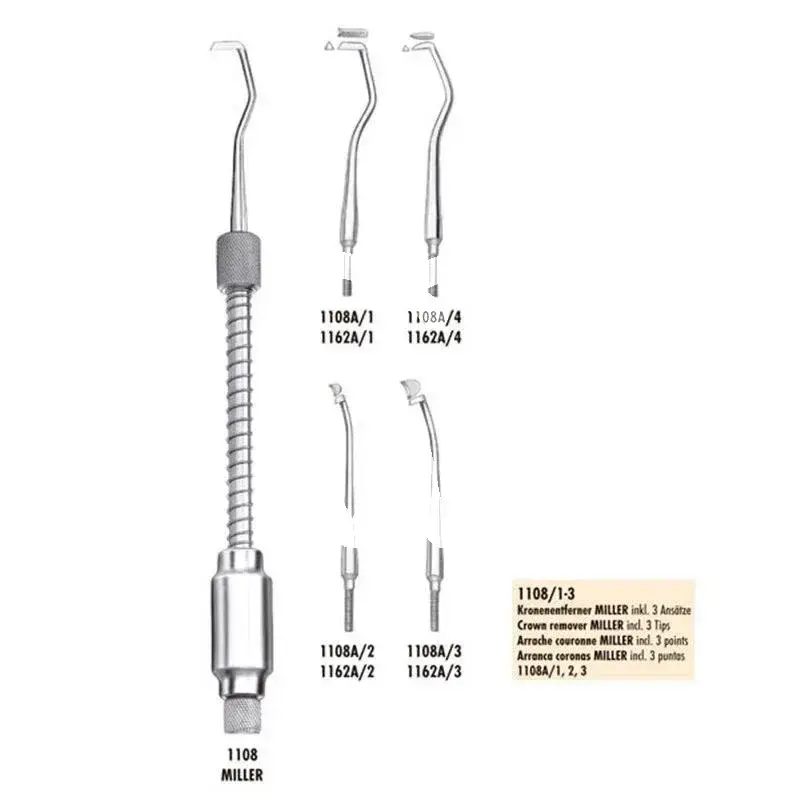 Dépose-couronne 1108 avec 3 embouts pcs instruments carl martin