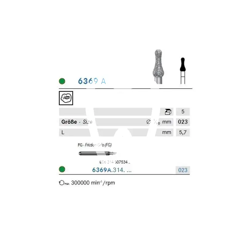 Dia 6369a/023 fg x5st. - 6369a.314.023 fraises komet