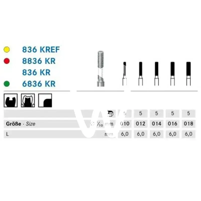 Dia 6836kr/010 fg x5st. - 6836kr.314.010 fraises komet