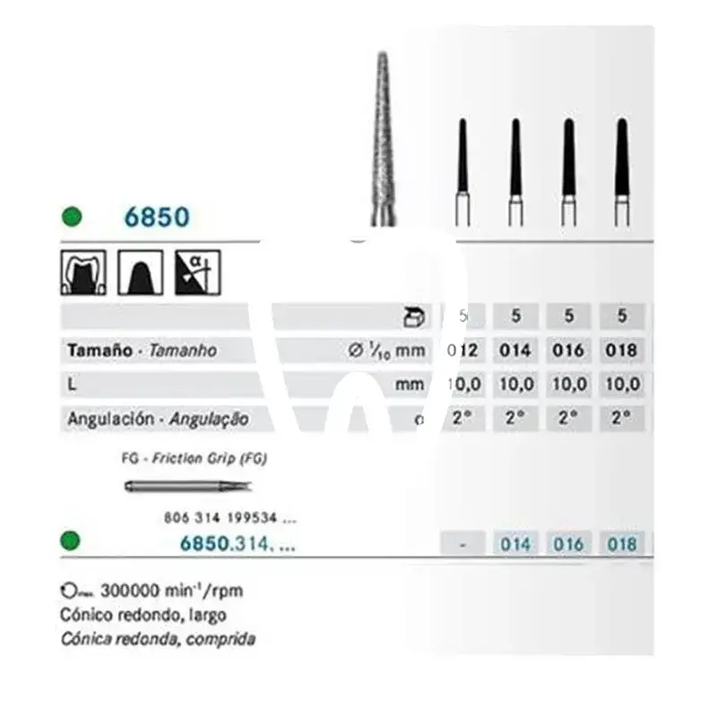 Dia 6850/014 fg x5st. - 6850.314.014 fraises komet