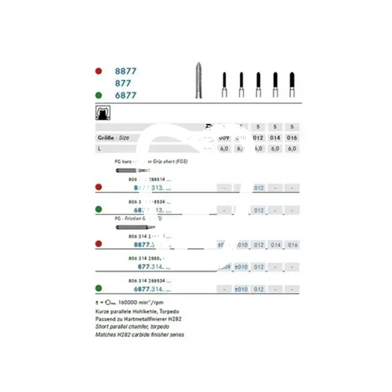 Dia 6877/012 fg x5st. - 6877.314.012 fraises komet