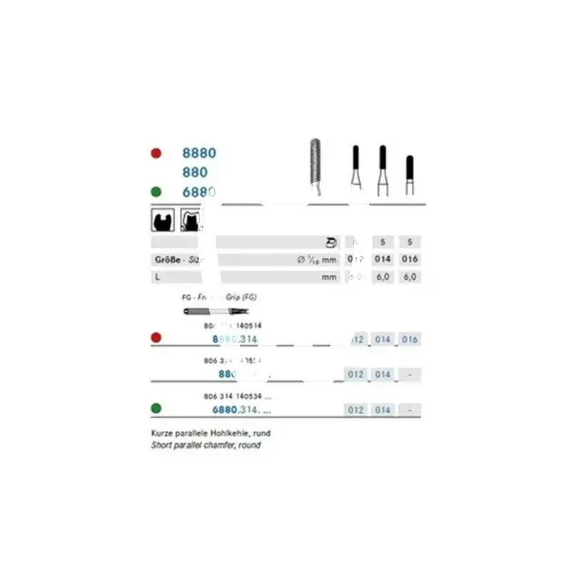 Dia 6880/014 fg x5st. - 6880.314.014 fraises komet