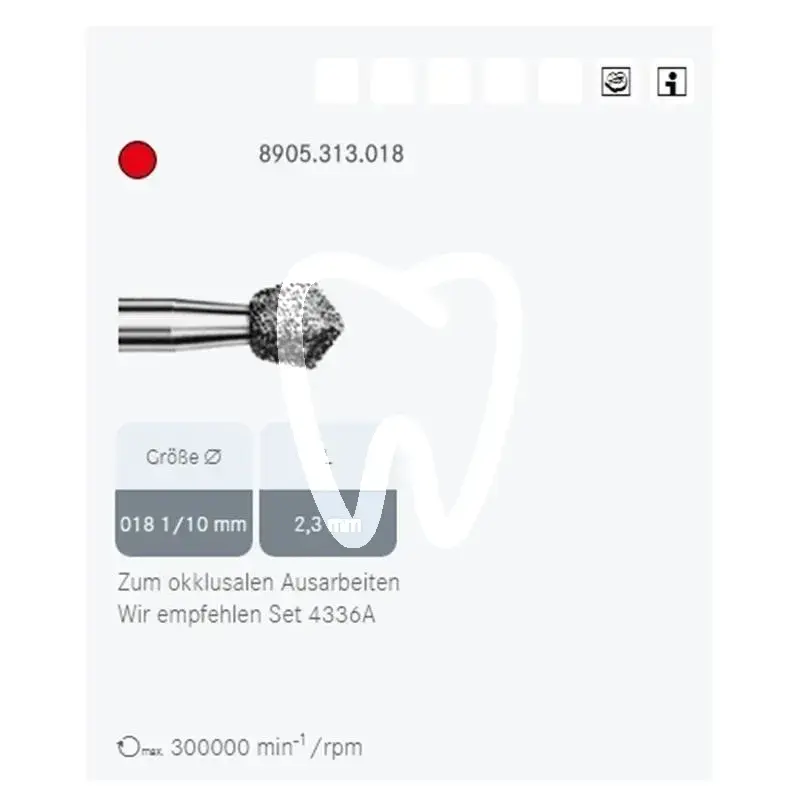 Dia 8905/018 fgs x5st. - 8905.313.018 fraises komet