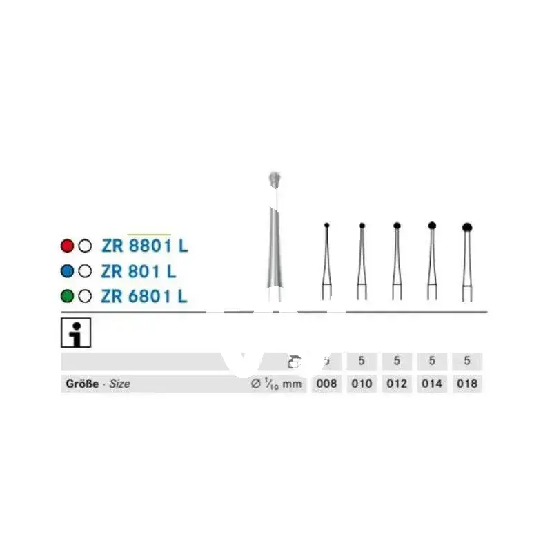 Dia zr8801l/014 fgl x5st. - zr8801.315.014 fraises komet
