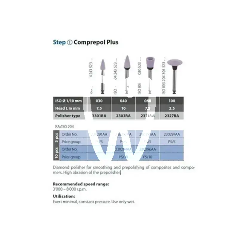 Diatech cerashine plus wst 9531 5st matériel de polissage coltene