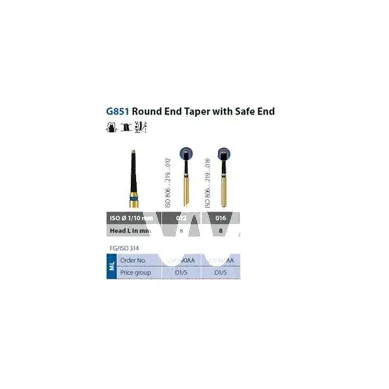 Diatech diamant fg 851.016 8ml 5st fraises coltene