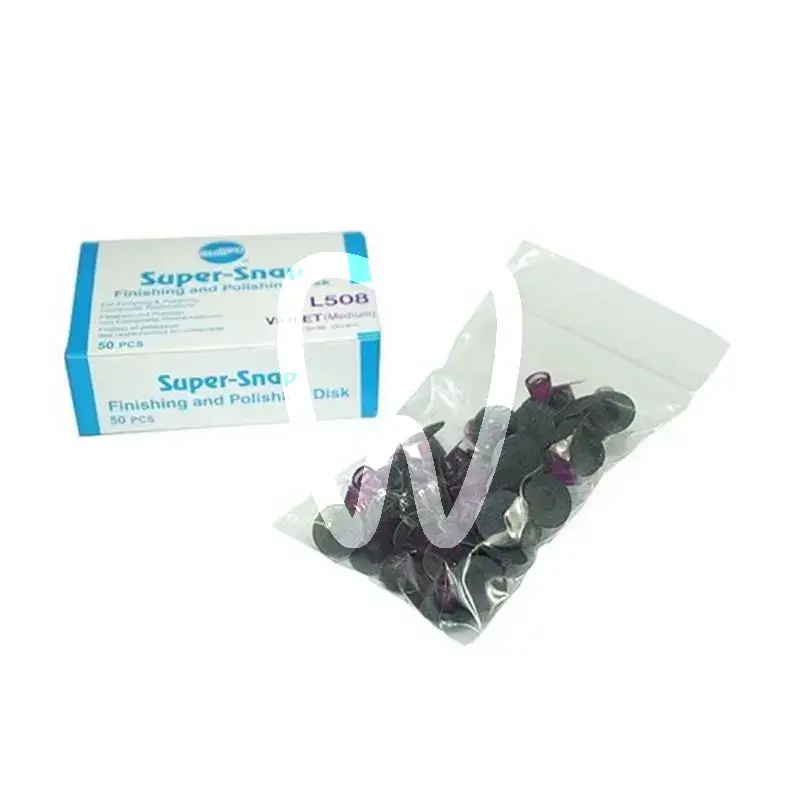 Disques super-snap 1 face grain moyen violets matériel de polissage shofu