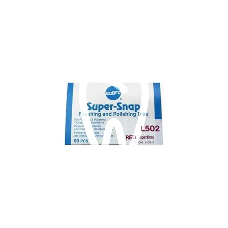 Disques super-snap 2 faces grain super fin rouges matériel de polissage shofu
