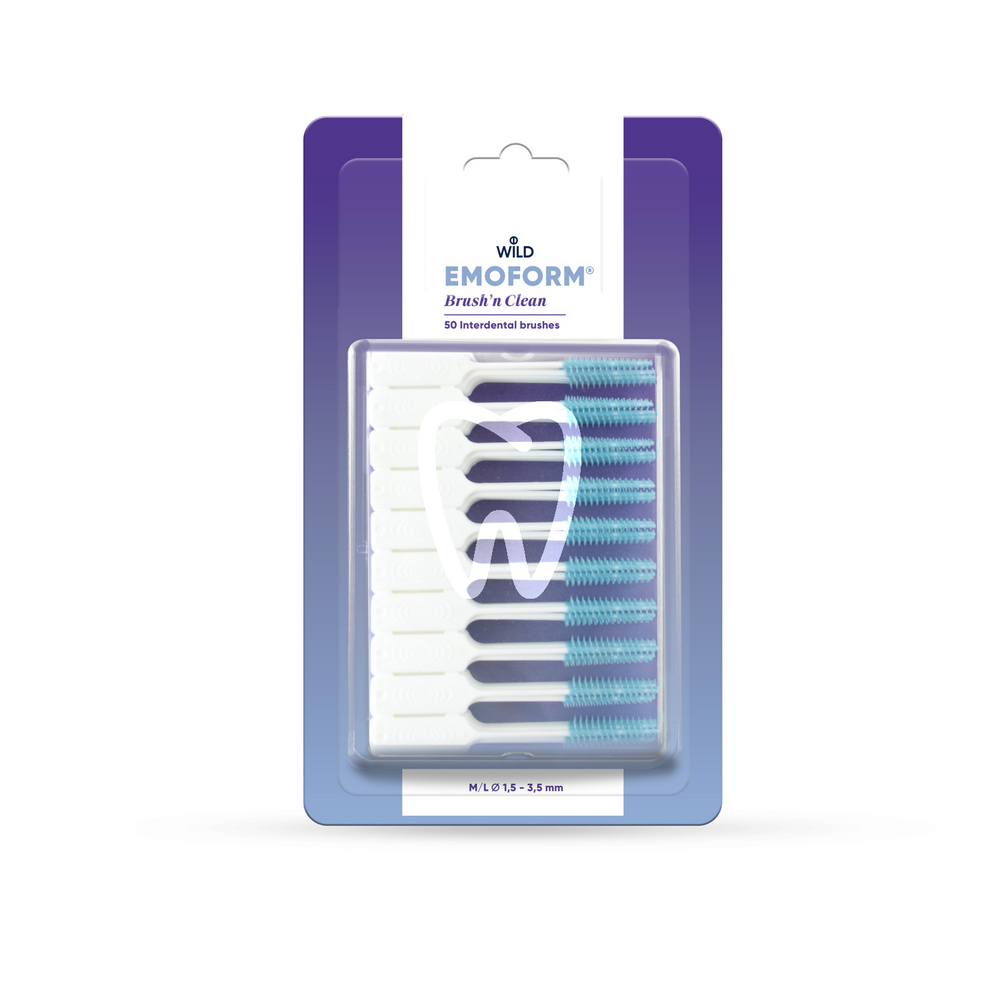 Emoform brush'n clean brosse interdentaire, 50pcs prévention wild