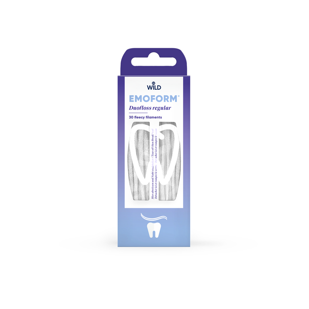 Emoform duofloss b+i regular, 30pcs prévention wild
