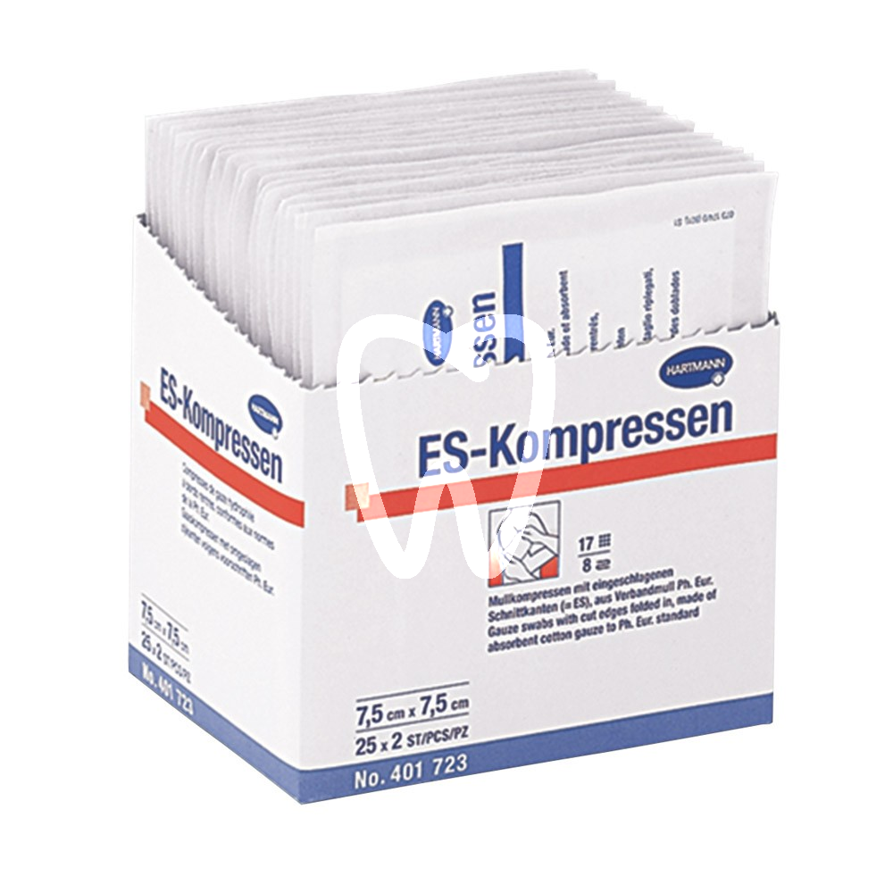 Es-kompressen 5x5cm steril 8f ap einwegartikel hartmann