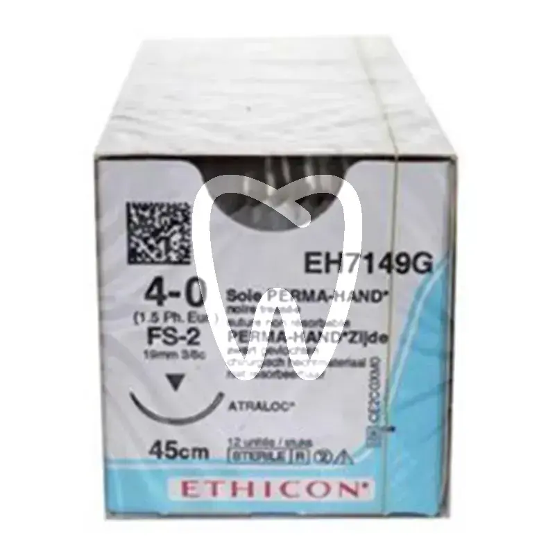Ethicon soie noir 4-0 fs2 0,45, 12pcs chirurgie ethicon