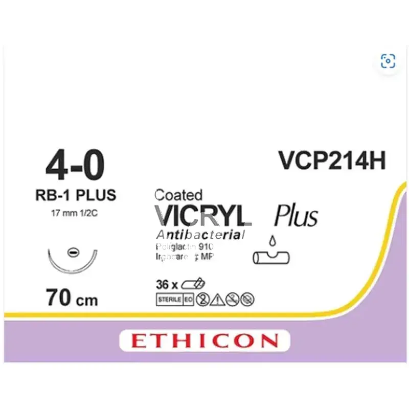 Ethicon vicryl plus incolore 4-0/1,5 rb1 36pcs chirurgie ethicon