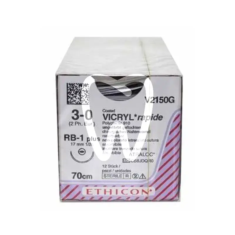 Vicryl rapide 3-0 70cm rb1+ v2150g x12st chirurgie ethicon