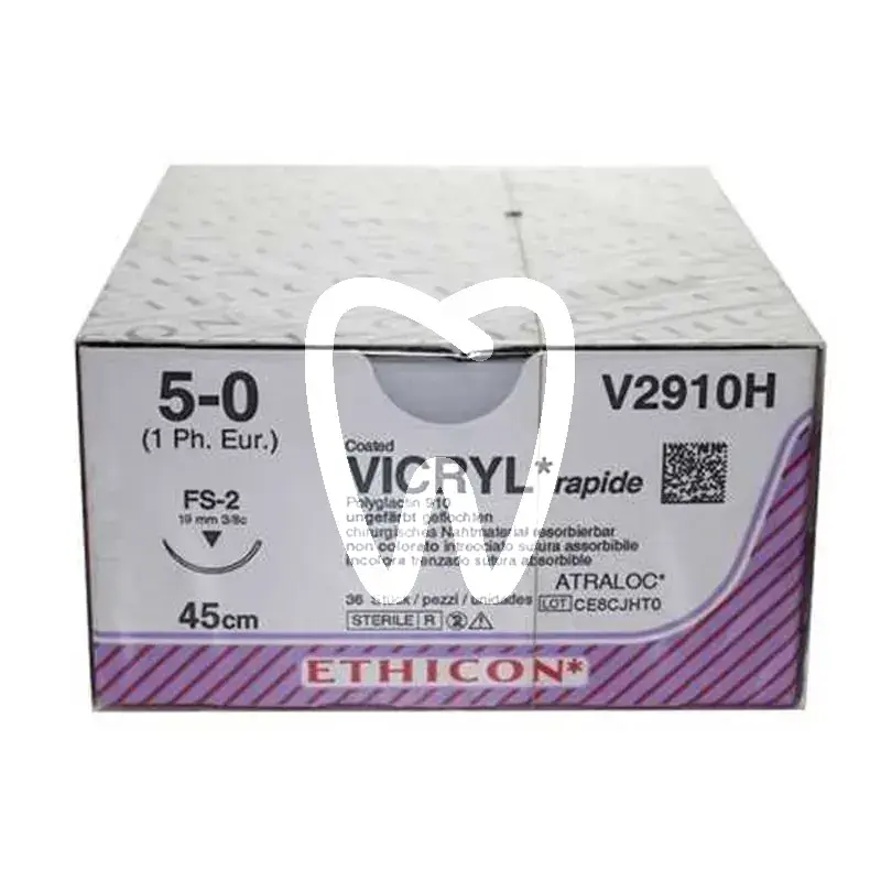 Ethicon vicryl rapid incolore 5-0 fs2 0,45 36pcs chirurgie ethicon
