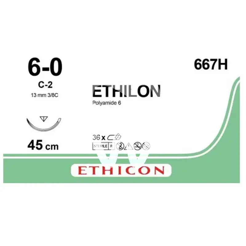 Ethilon noir 6-0/0,7 c2 0,45 36pcs chirurgie ethicon