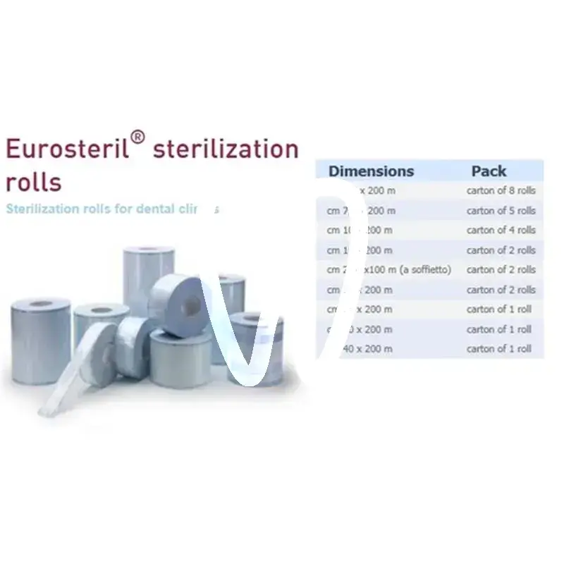 Eurosteril rouleau stérilisation à soufflet 20x5cm 100m usage unique euronda