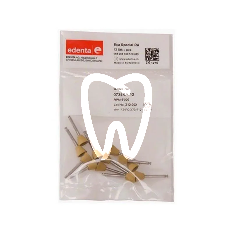 Exa-special cupule jaune #0734-ra x12pcs matériel de polissage edenta