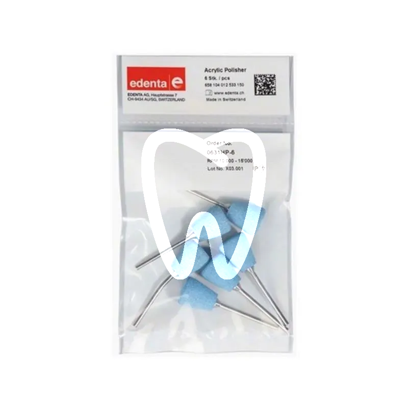 Exa technique 631 cupule hp donkerbleu x6pcs matériel de polissage edenta