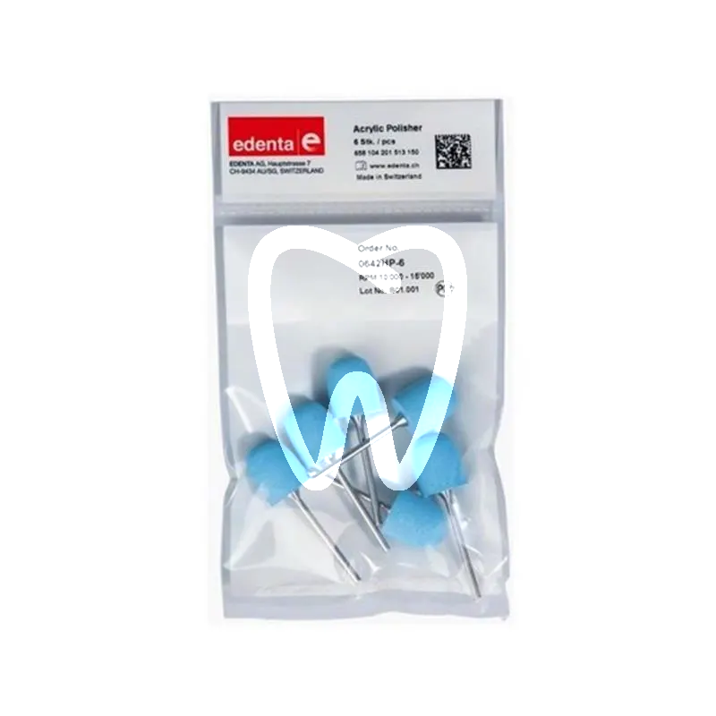 Exa technique 642 cône hp lichtbleu x6pcs matériel de polissage edenta
