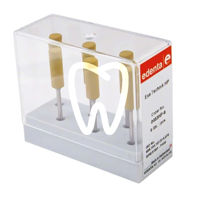 Exa technique 653 cône hp-jaune x6pcs matériel de polissage edenta