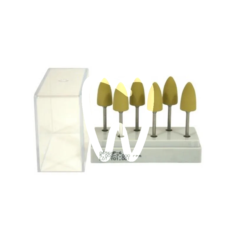 Exa technique 656 cône hp-jaune x6pcs matériel de polissage edenta